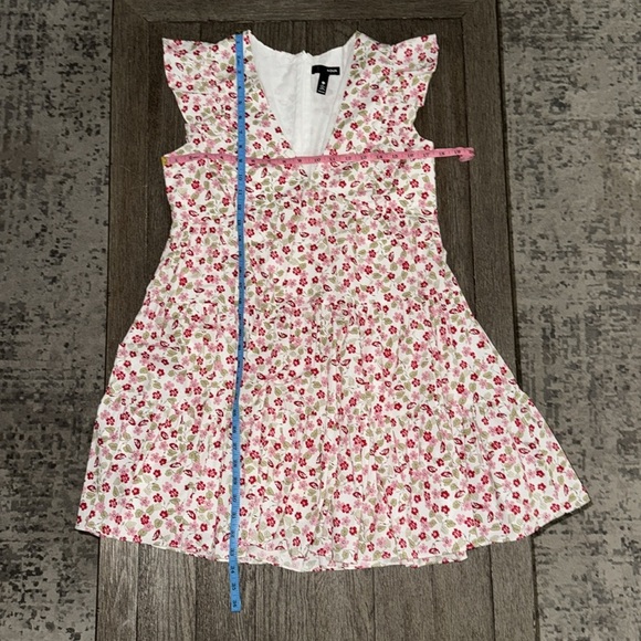 AQUA Floral V-Neck Tiered Mini Dress - Picture 9 of 11
